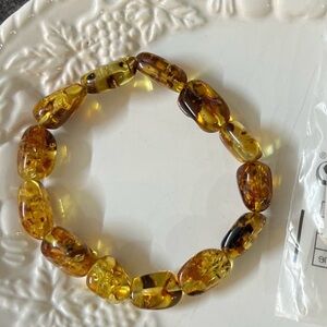 %100 Genuine Baltic amber bracelet 12.1 g size 16_18